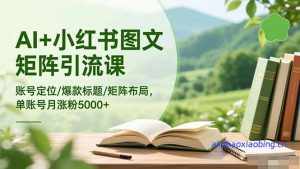（16530期）AI+小红书图文矩阵引流课：账号定位/爆款标题/矩阵布局/单账号月涨粉5000+-七宝：认真做好一件事