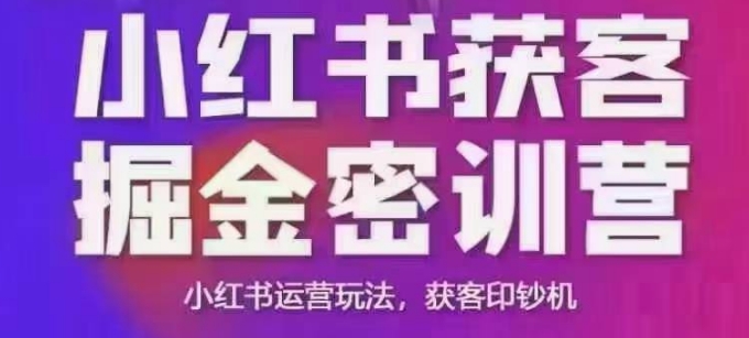 小红书获客掘金线下课，录音+ppt照片，小红书运营玩法，获客印钞机-七宝：认真做好一件事