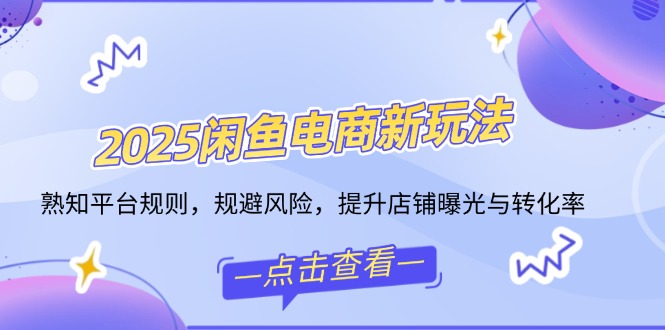 （14232期）2025闲鱼电商新玩法，熟知平台规则，规避风险，提升店铺曝光与转化率-七宝：认真做好一件事