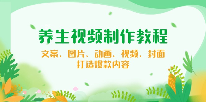 （14163期）养生视频制作教程，文案、图片、动画、视频、封面，打造爆款内容-七宝：认真做好一件事
