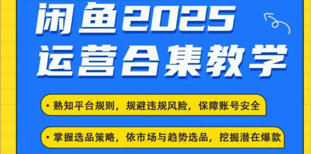 2025闲鱼电商运营全集，2025最新咸鱼玩法-七宝：认真做好一件事