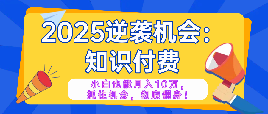 （14166期）2025逆袭项目——知识付费，小白也能月入10万年入百万，抓住机会彻底翻…-七宝：认真做好一件事