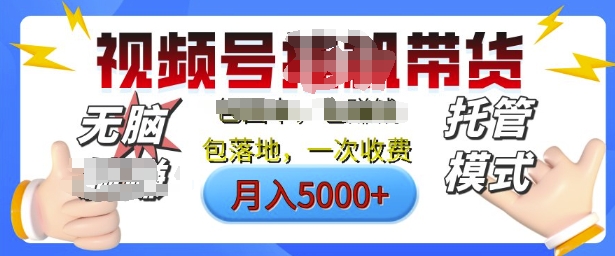 视频号挂J橱窗带货，纯托管模式，日入多张，无需剪辑，无需选品，有账号即可托管【揭秘】-七宝：认真做好一件事