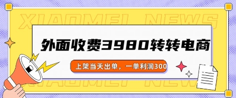 外面收费3980的转转电商玩法，上架当天出单，一单利润3张-七宝：认真做好一件事