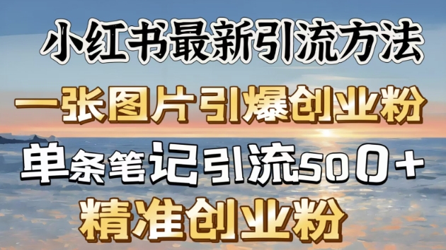 小红书最新引流方法，一张图片引爆创业粉-七宝：认真做好一件事