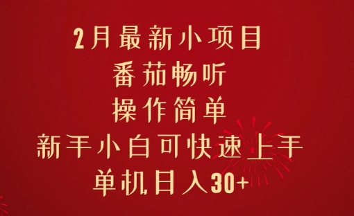 2月最新小项目，番茄畅听，操作简单，新手小白可快速上手，单机日入30+-七宝：认真做好一件事