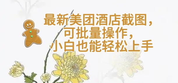 【轻云】最新美团酒店截图，可批量操作，小白也能轻松上手-七宝：认真做好一件事